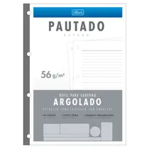 Bloco Fichário Universitário 200mm x 275mm 80 Folhas Tilibra Escolar Branco com 05 Blocos