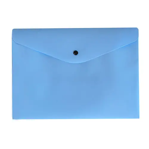 Pasta Envelope com Botão A4 Dello Serena Pastel Azul com 30 Unidades