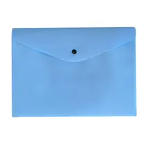 Pasta Envelope com Botão A4 Dello Serena Pastel Azul com 30 Unidades