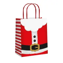 Sacola de Papel para Presente G 32cmx26,5cmx13cm Cromus Natal Bom Velhinho com 10 Unidades