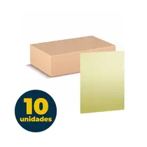 Pasta L Transparente A4 220mmx300mm 0.15 micras Amarela com 10 Unidades