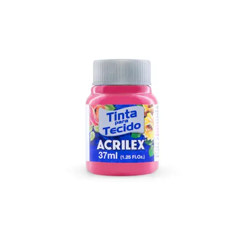 Tinta para Tecido Fosca 37ml Acrilex Pink 527 com 12 Unidades
