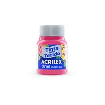 Tinta para Tecido Fosca 37ml Acrilex Pink 527 com 12 Unidades