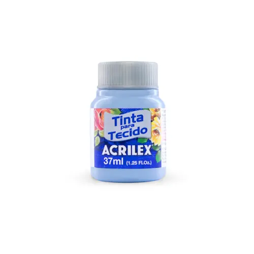 Tinta para Tecido Fosca 37ml Acrilex Azul Bebê 811 com 12 Unidades