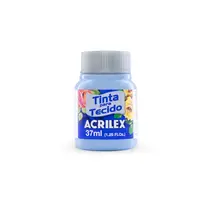 Tinta para Tecido Fosca 37ml Acrilex Azul Bebê 811 com 12 Unidades