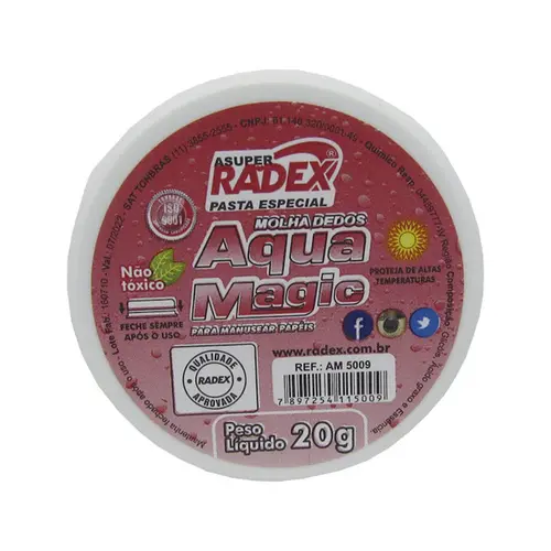 Molha Dedo Gel 20g Radex com 12 Unidades