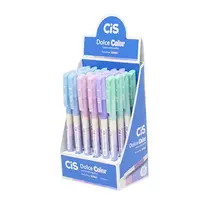 Caneta Esferográfica 0.5mm CIS Dolce Color Pastel Sortida com 24 Unidades