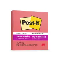 Bloco Recado Adesivo 76mmx76mm Post-It 90 Folhas Poppy