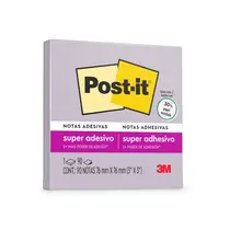 Bloco Recado Adesivo 76mmx76mm Post-It 90 Folhas Lilac