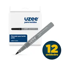 Marcador de Tecido Preto Uzee com 12 Unidades