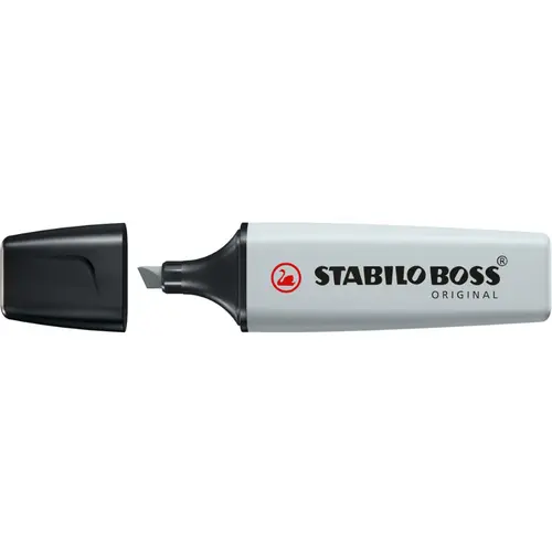 Marca Texto Stabilo Boss Cinza Pastel com 10 Unidades