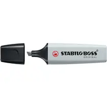 Marca Texto Stabilo Boss Cinza Pastel com 10 Unidades