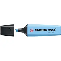 Marca Texto Stabilo Boss Azul Névoa Pastel com 10 Unidades
