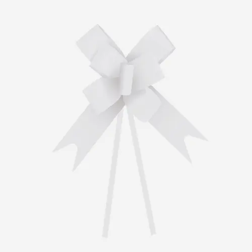 Laço Fácil Pronto 23mm Cromus Liso Branco com 50 Unidades