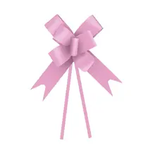 Laço Fácil Pronto 23mm Cromus Liso Rosa com 50 Unidades
