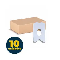 Porta Crachá Transparente Rígido Vertical com 10 Unidades