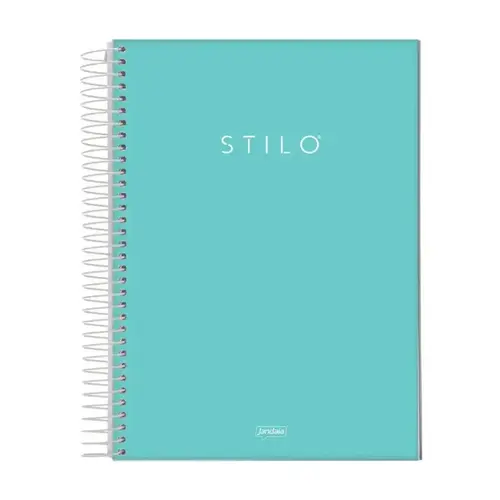 Caderno Universitário Capa Dura 10 Matérias 160 Folhas Jandaia Stilo Pastel Verde