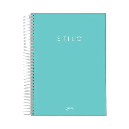 Caderno Universitário Capa Dura 01 Matéria 80 Folhas Jandaia Stilo Pastel Verde