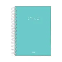 Caderno Universitário Capa Dura 01 Matéria 80 Folhas Jandaia Stilo Pastel Verde