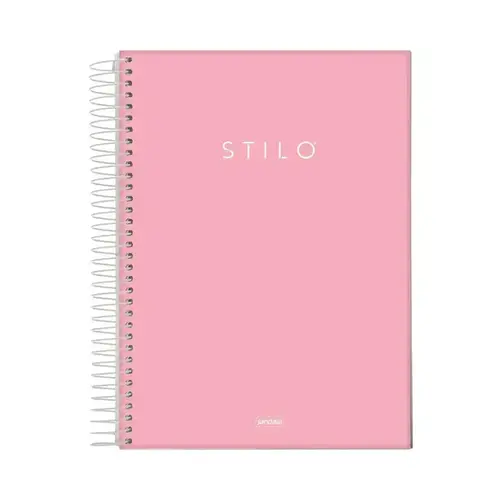 Caderno Universitário Capa Dura 01 Matéria 80 Folhas Jandaia Stilo Pastel Rosa