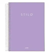 Caderno Universitário Capa Dura 01 Matéria 80 Folhas Jandaia Stilo Pastel Lilás