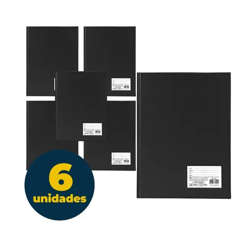 PASTA CATALOGO OF 050 PLASTICOS PRETA 6 UN