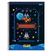 Caderno Universitário Capa Dura 01 Matéria 80 Folhas Foroni Cliff Masculino