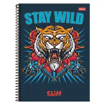 Caderno Universitário Capa Dura 01 Matéria 80 Folhas Foroni Cliff Masculino