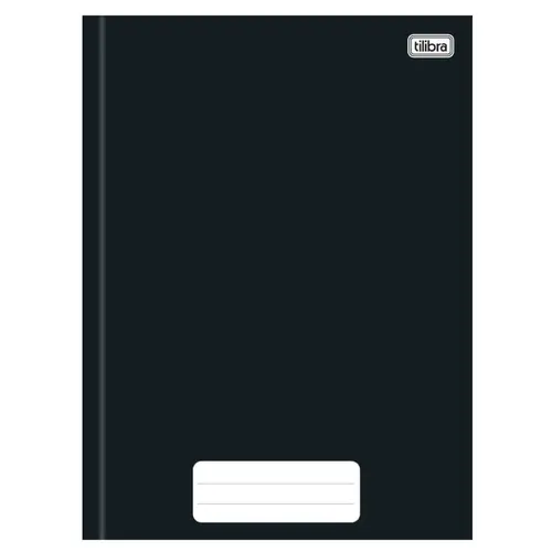 Caderno Universitário Capa Dura Costurado 80 Folhas Tilibra Pepper Preto com 05 Unidades