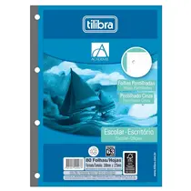 Bloco para Fichário Pontilhado 200mmx275mm 80 Folhas Tilibra com 04  Unidades