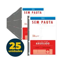 Bloco para Fichário Sem Pauta 200mmx275mm 80 Folhas Tilibra com 25 Unidades