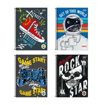 Caderno Universitário Capa Flexível Espiral 1 Matéria 80 Folhas Tilibra Pepper Masculino
