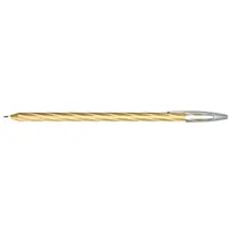 Caneta Esferográfica 0.7mm Cis Spiro Gem Ouro escrita Azul com 12 Unidades