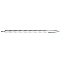 Caneta Esferográfica 0.7mm Cis Spiro Gem Prata escrita Azul com 12 Unidades