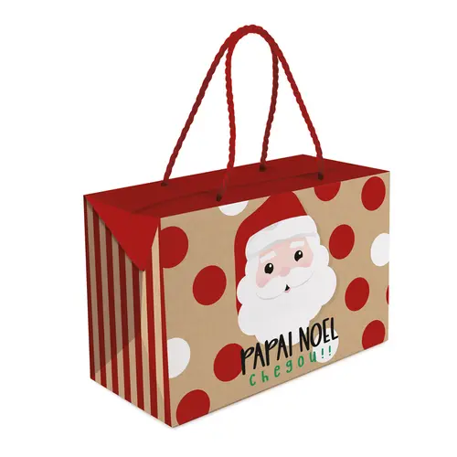 Caixa Presente com Alça Prime M 27cmx12cmx17cm Cromus Noelito com 10 Unidades