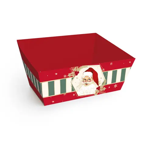 Cesta Trapézio M 22cmx15cmx14cm Cromus Natalino com 10 Unidades