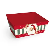 Cesta Trapézio M 22cmx15cmx14cm Cromus Natalino com 10 Unidades