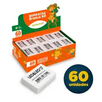 Borracha Branca Retangular 60 Leo & Leo com 60 Unidades