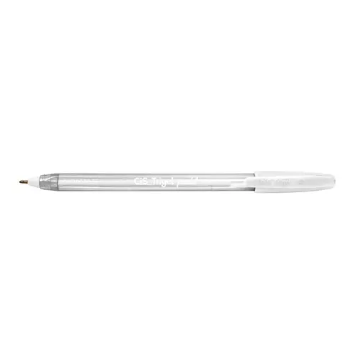 Caneta Gel 0.8mm Cis Trigel Pastel Branca com 12 Unidades
