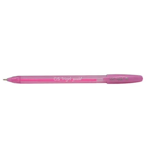 Caneta Gel 0.8mm Cis Trigel Pastel Rosa com 12 Unidades