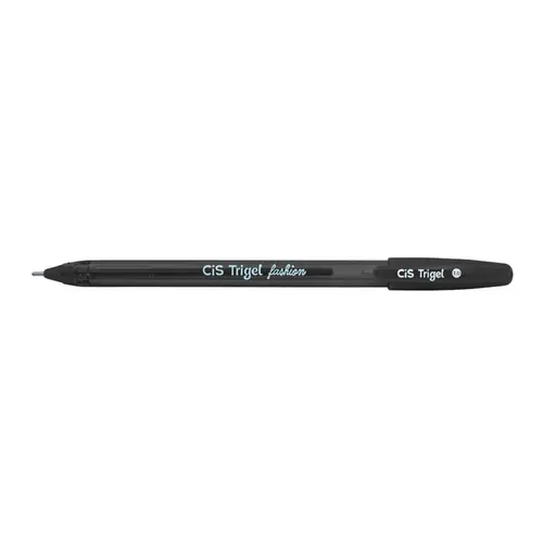 Caneta Gel 1.0mm Cis Trigel Fashion Preta com 12 Unidades