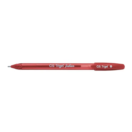 Caneta Gel 1.0mm Cis Trigel Fashion Vermelha com 12 Unidades