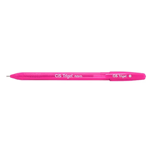 Caneta Gel 1.0mm Cis Trigel Neon Rosa com 12 Unidades