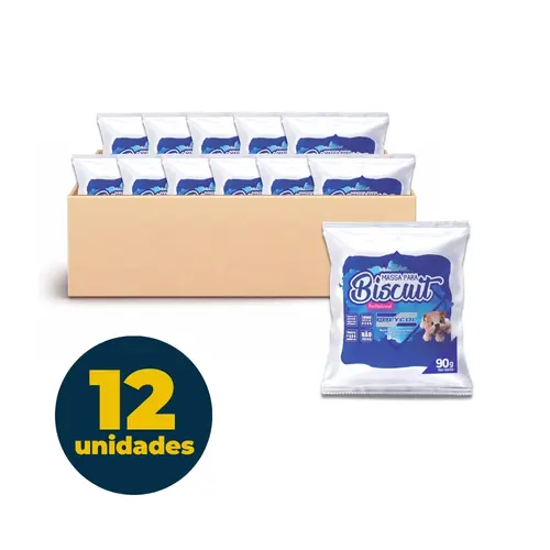 Massa para Biscuit 90g Polycol Azul Royal com 12 Unidades