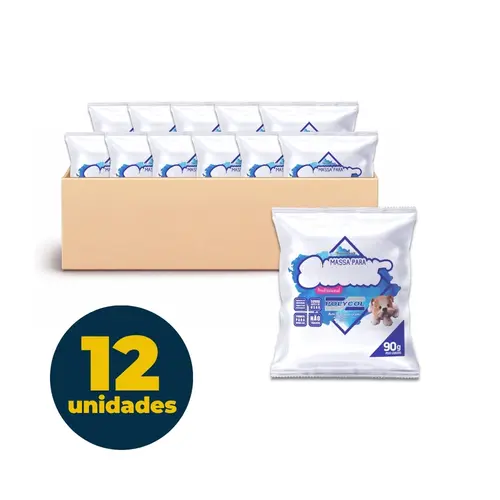 Massa para Biscuit 90g Polycol Branco com 12 Unidades