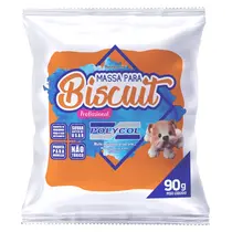 Massa para Biscuit 90g Polycol Laranja com 12 Unidades
