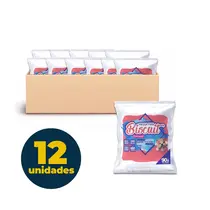 Massa para Biscuit 90g Polycol Vermelho com 12 Unidades
