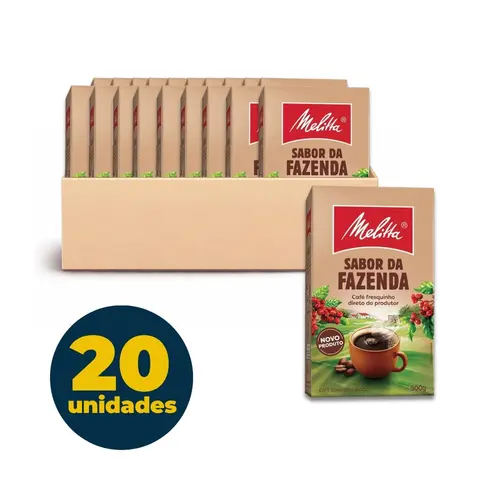 Café Melitta 500g Sabor da Fazenda com 20 Pacotes