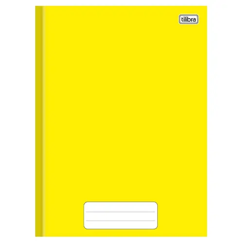 Caderno Universitário Capa Dura Costurado 80 Folhas Tilibra Pepper Amarelo com 05 Unidades