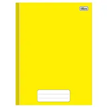 Caderno Universitário Capa Dura Costurado 80 Folhas Tilibra Pepper Amarelo com 05 Unidades